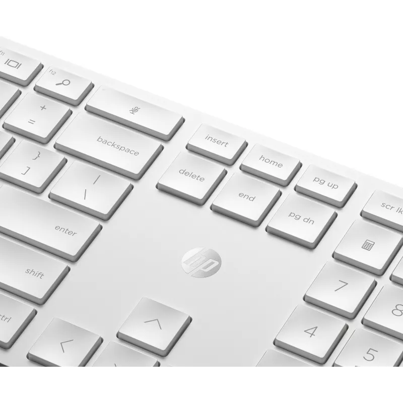 HP 650 belaidis klaviatūros ir pelės rinkinys, pilno dydžio, membraninis, baltas