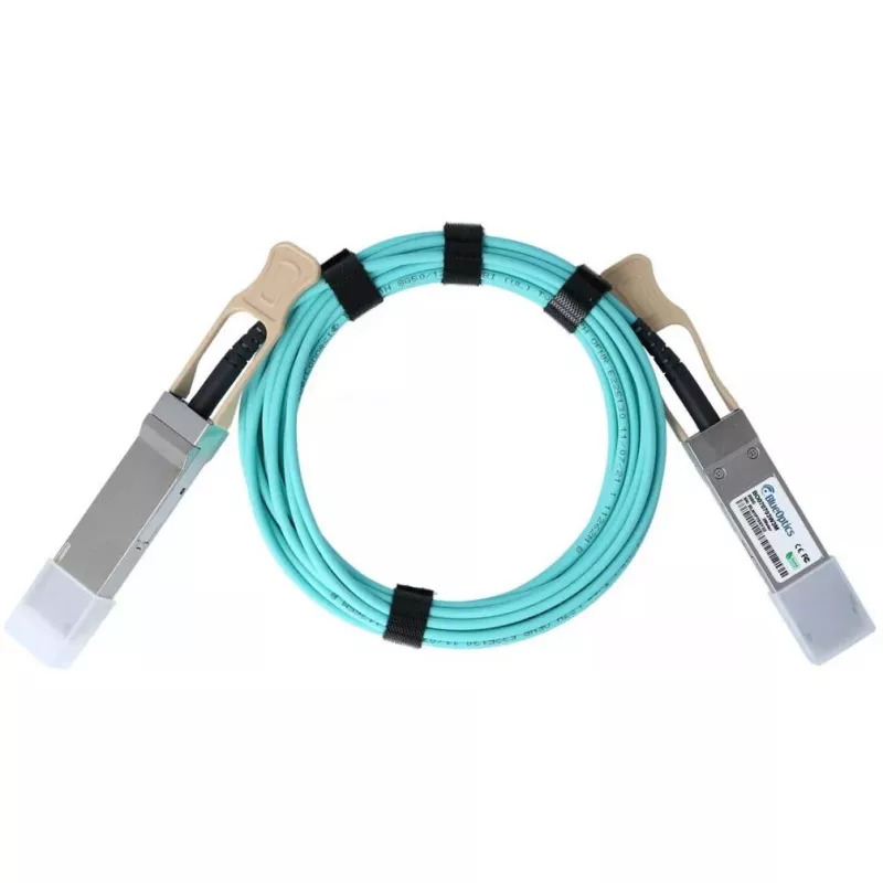Šviesolaidinis kabelis BlueOptics 4Z57A14190-BO QSFP56 į QSFP56 10 m oranžinis