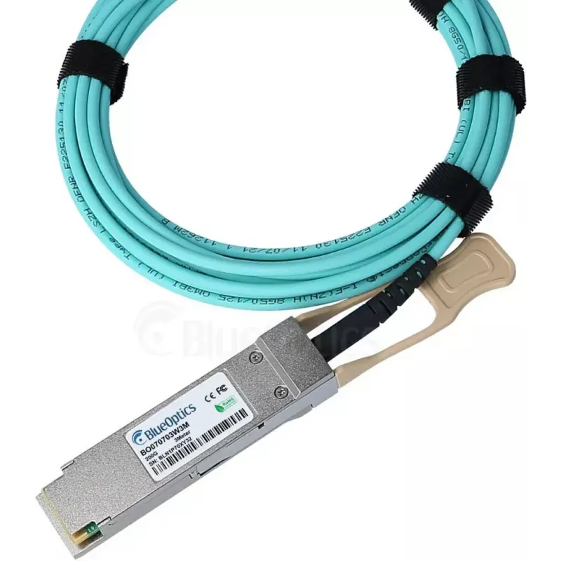 Šviesolaidinis InfiniBand kabelis BlueOptics P06153-B23-BO QSFP56 į QSFP56 10 m oranžinis