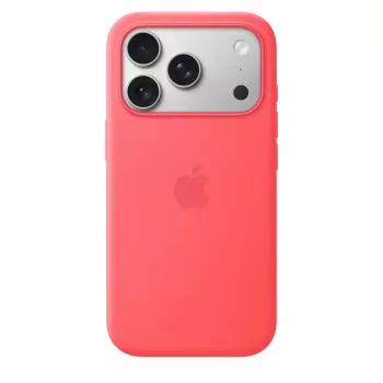 Silikono dėklas su „MagSafe“, skirtas „Apple iPhone 17 Pro“ — ryški gvajava (raudona) — Dangtelis, tinka 16 cm (6,3 col.)