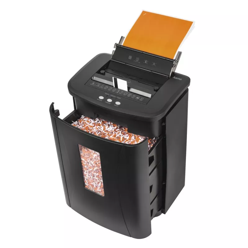 Hama Premium AutoM120 popieriaus smulkintuvas, mikro-pjovimo smulkinimas, 60 dB, 22,5 cm, juodas