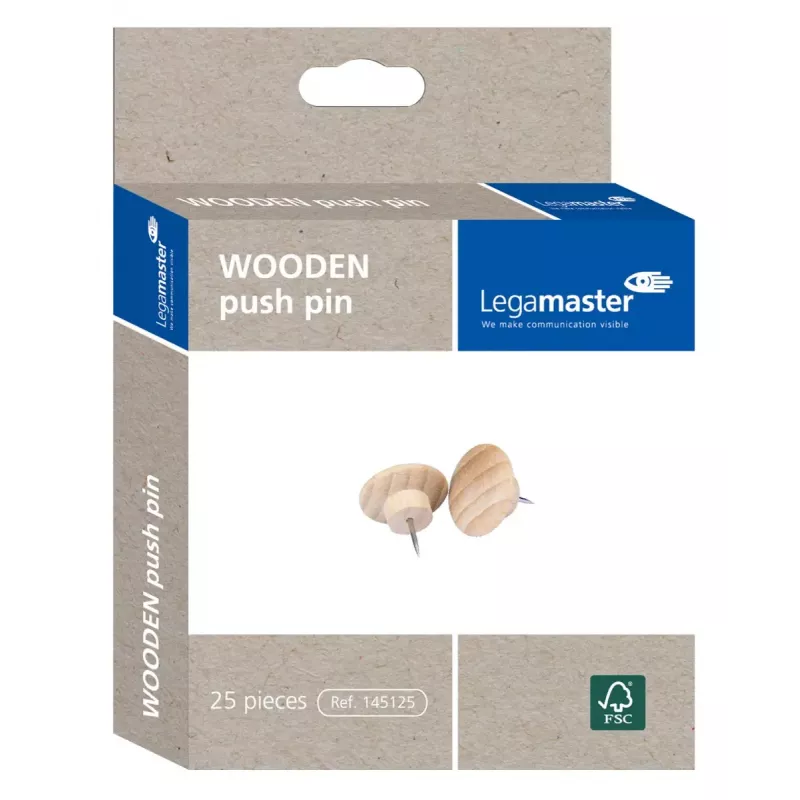 Smeigtukų rinkinys Legamaster WOODEN 25 vnt.