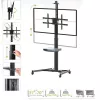 Techly ICA-TR46 multimedijos vežimėlis/stovas juodas plokščiaekraniams
