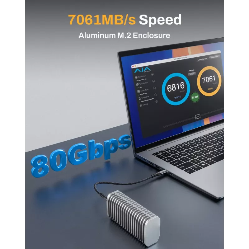 TerraMaster D1 SSD Pro SSD korpusas Aliuminis M.2