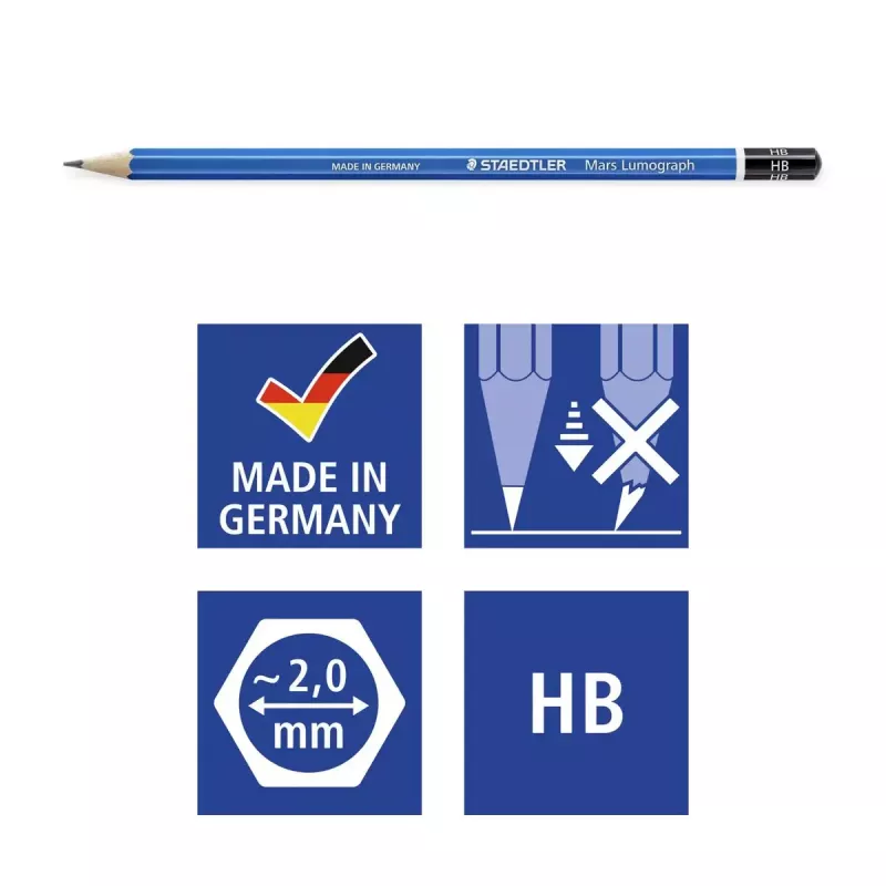 Pieštukai Staedtler Mars Lumograph 100 12 vnt.