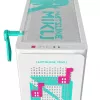 PC korpusas ASUS A23 Hatsune Miku Edition — micro ATX / Mini-ITX, palaiko 120/140 mm ventiliatorius, 2,5 colio ir 3,5 colio diskus, turkio / baltos spalvos