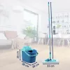 Grindų valymo rinkinys Leifheit PowerClean M 1055510 su mikropluošto šluoste ir reguliuojama rankena