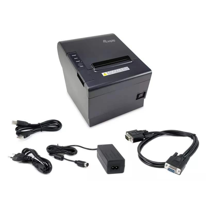 Equip 80mm terminis POS kvitų spausdintuvas su automatiniu pjaustytuvu, USB/Ethernet/Serial/Cash Drawer jungtys