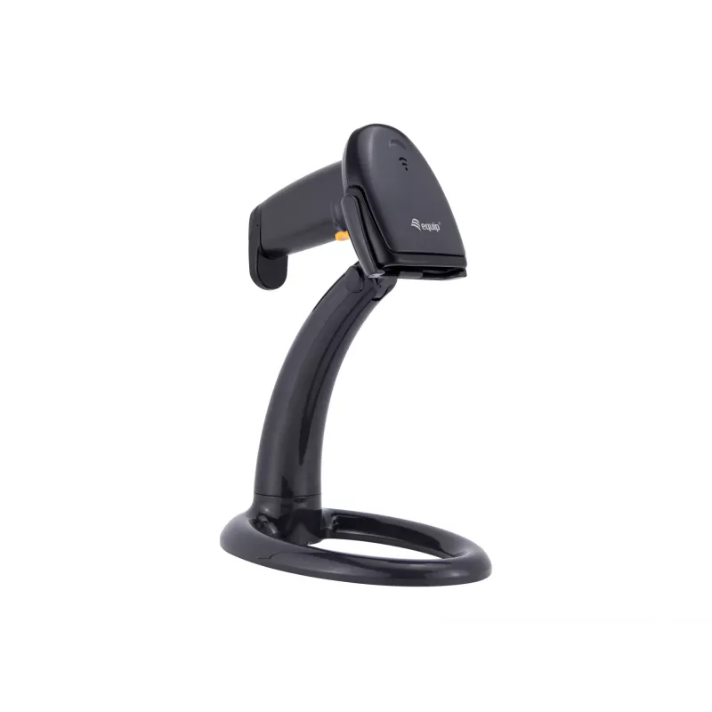 Rankinis brūkšninių kodų skaitytuvas Equip USB 1D su stovu, LED, laidinis, 1,8 m