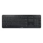 Klaviatūra Cherry Stream ultimate — Viso dydžio USB, RF belaidė ir Bluetooth, QWERTY anglų k., LED apšvietimas, juoda