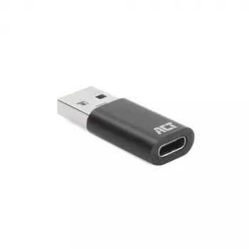 USB-A patinas į USB-C patelę adapteris ACT AC7376 juodas