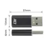 USB-A patinas į USB-C patelę adapteris ACT AC7376 juodas