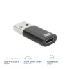 USB-A patinas į USB-C patelę adapteris ACT AC7376 juodas
