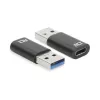 USB-A patinas į USB-C patelę adapteris ACT AC7376 juodas