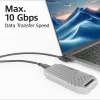 ACT USB 3.0 10Gbps 60W USB Type-C (tiesus) į USB Type-C (kairėn/dešinėn kampuotas) laidas, 0,5 metro