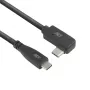 ACT USB 3.0 10Gbps 60W USB Type-C (tiesus) į USB Type-C (kairėn/dešinėn kampuotas) laidas, 3 metrai