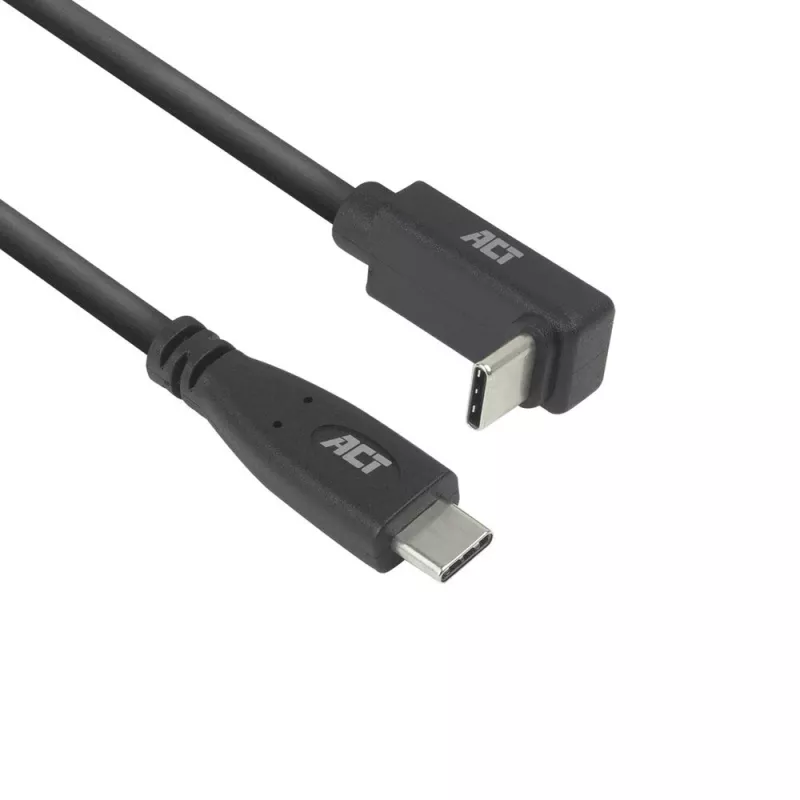 ACT USB 3.0 10 Gbps 60 W USB Type-C (tiesus) į USB Type-C (aukštyn/žemyn kampuotas) kabelis, 0,5 metro