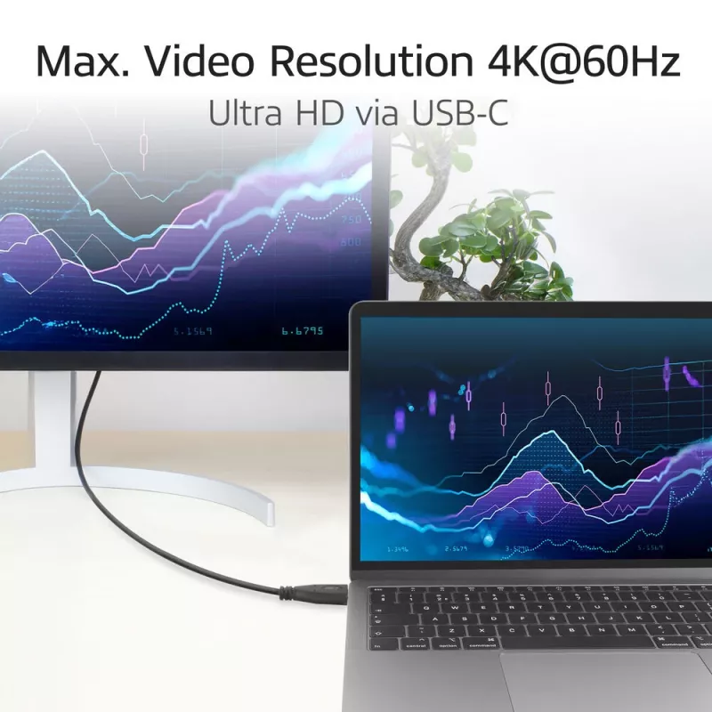 ACT USB 3.0 10Gbps 60W USB Type-C (tiesus) į USB Type-C (aukštyn/žemyn kampuotas) kabelis, 1 metras