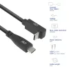 ACT USB 3.0 10Gbps 60W USB Type-C (tiesus) į USB Type-C (aukštyn/žemyn kampuotas) laidas, 2 metrai