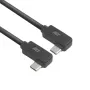 ACT USB 3.0 10Gbps 60W USB Type-C laidas (kairėn/dešinėn lenktas) į USB Type-C (kairėn/dešinėn lenktas), 1 metras