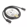 ACT USB 3.0 10Gbps 60W USB Type-C® (kairėn/dešinėn kampuotas) į USB Type-C® (kairėn/dešinėn kampuotas) laidas, 2 metrai