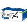 ACT Monitoriaus laikiklis 35 coliai, dujinė spyruoklė, 2 monitoriams, Essentials, spaustuvas / žiedo tvirtinimas, 18 kg, 43,2 cm (17 colių), 88,9 cm (35 colių), 100 x 100 mm, juodas