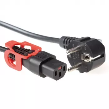 ACT maitinimo laidas CEE 7/7 kištukas (kampinis) - C13 IEC Lock+ juodas 2 m, EL332S