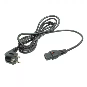 ACT maitinimo laidas CEE 7/7 kištukas (kampinis) - C13 IEC Lock juodas 5 m, EL269S