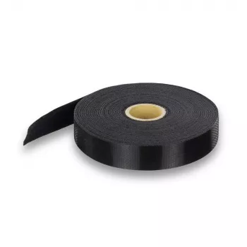 ACT „Hook & Loop“ kabelių juosta 20 mm, Kabelių juosta su kabliukais ir kilpelėmis, Nailonas, Polipropilenas (PP), Juoda, 10000 mm, 27 mm, 165 mm