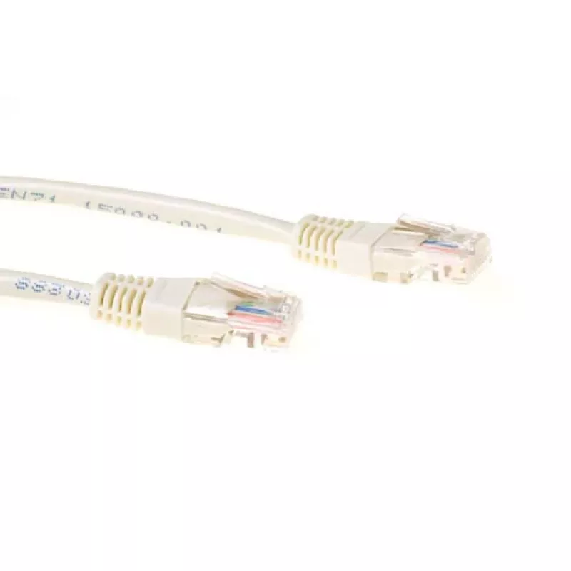ACT 3 m ilgio dramblio kaulo spalvos U/UTP CAT5E komutacinis kabelis su RJ45 jungtimis