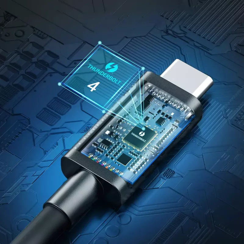 USB-C į USB-C Thunderbolt 4 laidas CHOETECH — 40 Gbps, 100 W įkrovimas