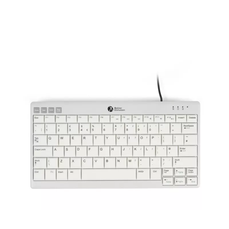 BakkerElkhuizen UltraBoard 950 V2 US Qwerty, laidinis, USB, žirklinis klavišų jungiklis, QWERTY, tamsiai pilka, šviesiai pilka