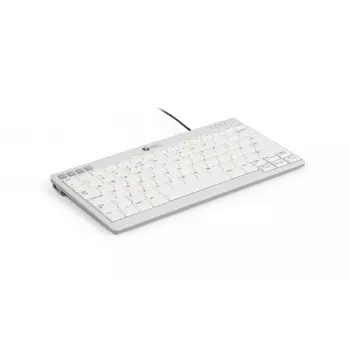 BakkerElkhuizen UltraBoard 950 V2 US Qwerty, laidinis, USB, žirklinis klavišų jungiklis, QWERTY, tamsiai pilka, šviesiai pilka