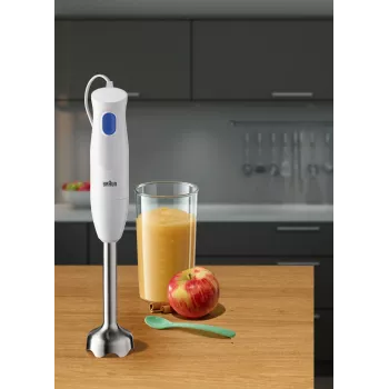 Braun MultiQuick 1 MQ10.001M 0,6 l panardinamasis trintuvas 450 W Mėlyna, Balta