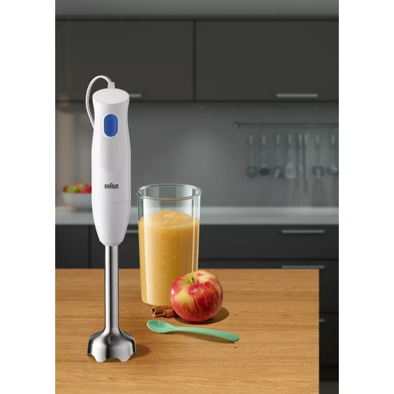 Braun MultiQuick 1 MQ10.001M 0,6 l panardinamasis trintuvas 450 W Mėlyna, Balta