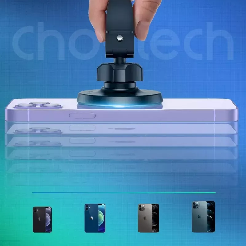 Magnetinis automobilinio telefono laikiklis CHOETECH, skirtas iPhone 12, tvirtinamas ant prietaisų skydelio / ventiliacijos grotelių, kompaktiškas laikiklis