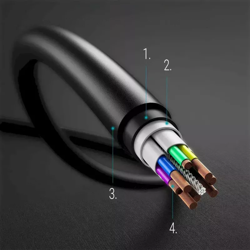 USB Type-C į Type-C kabelis CHOETECH CC0004-V2, 3 m, PD 20W, juodas