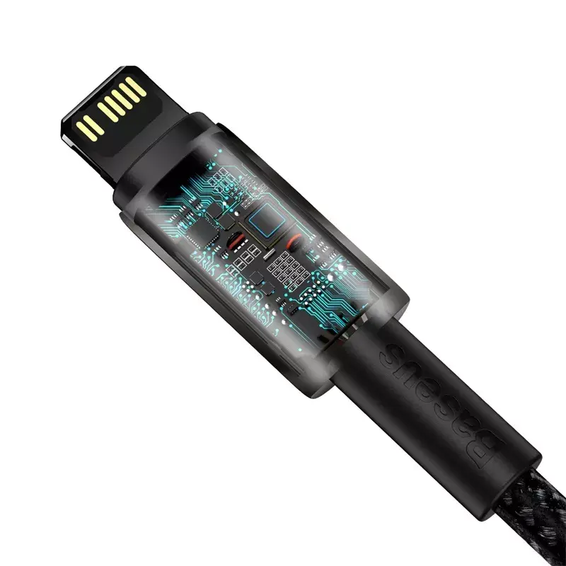 kabelis Baseus Tungsten Gold 1 m Juodas Lightning į USB C