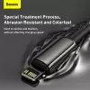 Laidas Baseus Tungsten Gold 2 m juodas Lightning USB C