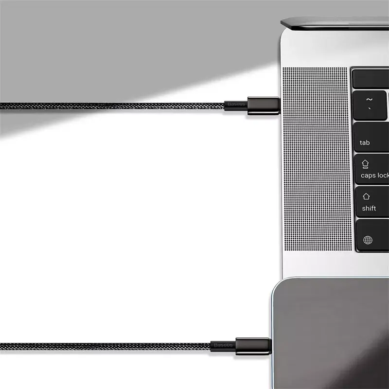 Laidas Baseus Tungsten Gold 2 m juodas Lightning USB C