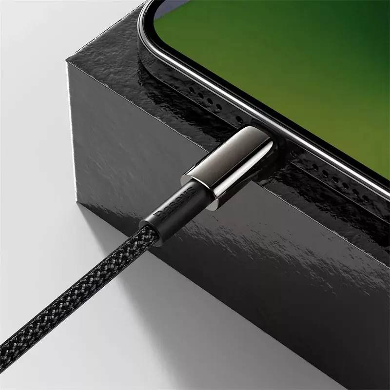 Laidas Baseus Tungsten Gold 2 m juodas Lightning USB C