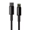 Laidas Baseus Tungsten Gold 2 m juodas Lightning USB C