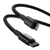 Laidas Baseus Tungsten Gold 2 m juodas Lightning USB C