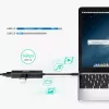 USB Type-C į RJ-45 Ethernet adapteris su 3x USB Type-A CHOETECH HUB-U02BK