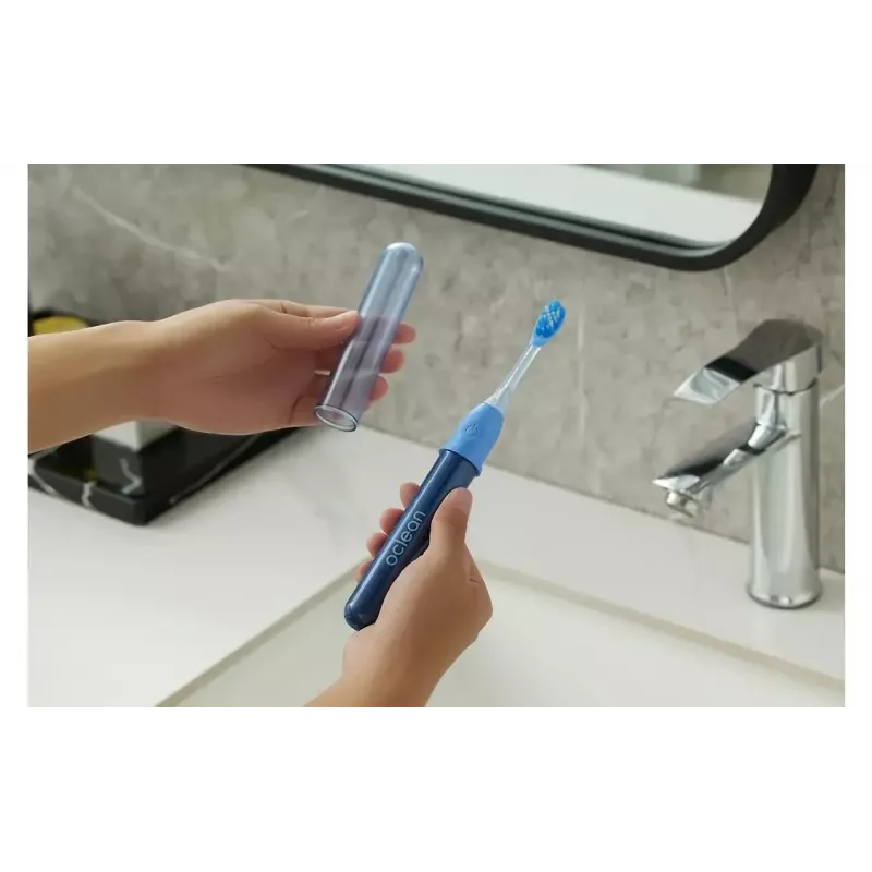 Elektrinis dantų šepetėlis OCLEAN Ease Blue — įkraunamas, vandeniui atsparus, mėlynas