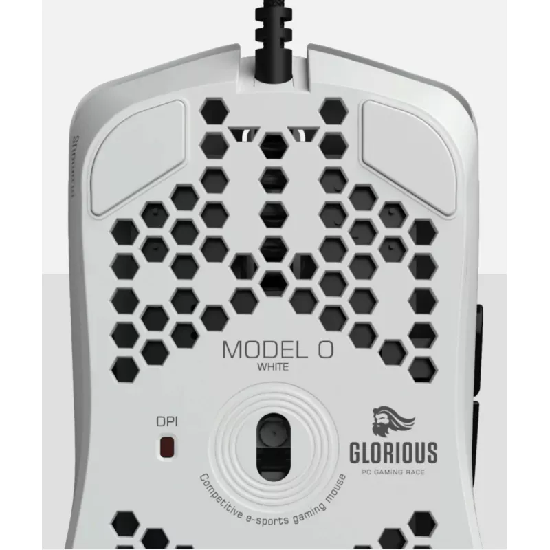 Glorious Gaming Glorious Model O pelė, standartinė (balta), dešiniarankiams, optinė, USB Type-A, 12000 DPI, balta
