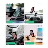 Automobilinis telefono laikiklis CHOETECH T536-S su 10W belaidžiu įkrovimu, tvirtinamas ant prietaisų skydelio / priekinio stiklo