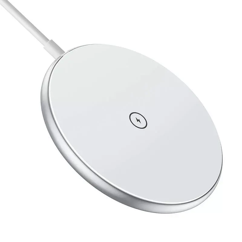 Belaidis magnetinis įkroviklis CHOETECH T580 15W baltas — magnetinis Qi belaidžio įkrovimo kilimėlis