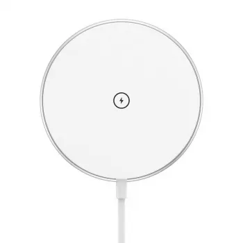 Belaidis magnetinis įkroviklis CHOETECH T580 15W baltas — magnetinis Qi belaidžio įkrovimo kilimėlis