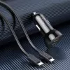 Vidinis įkroviklis Choetech TC0008 juodas Cigar Lighter greitas įkrovimas